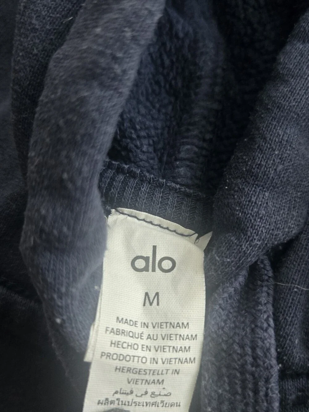 Alo Yoga Accolade 2pc Navy Set Hoodie sz MEDIUM and Jogger Sweatpant sz SMALL